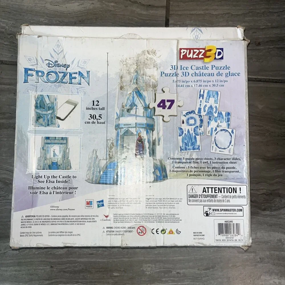 Disney Frozen 3D-Puzzle Ice Castle 47-Pieces Princess Elsa Anna New